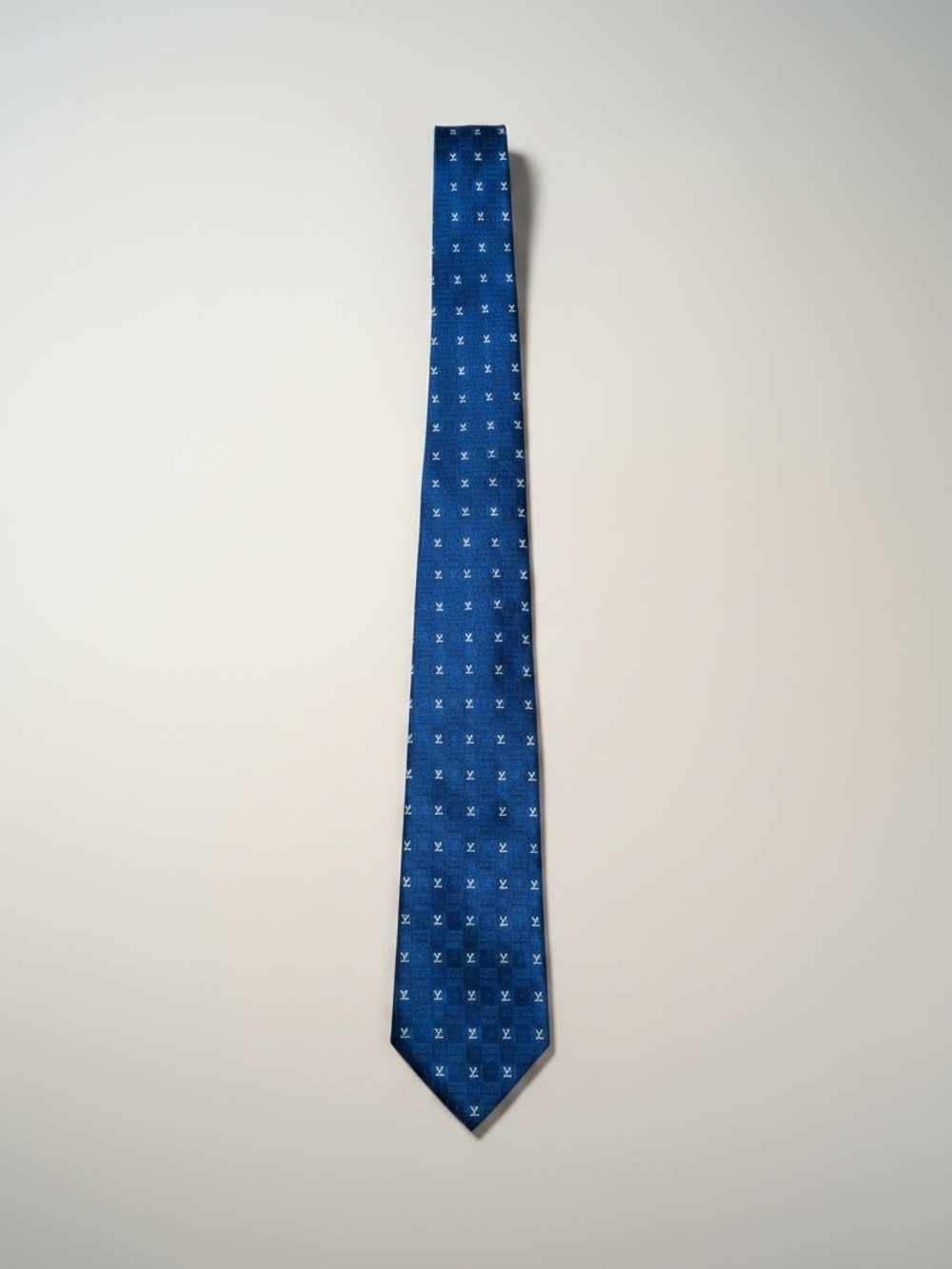 Louis Vuitton Blue Monogram Silk Tie